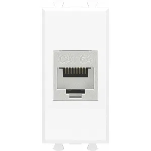 ДКС Компьютерная розетка RJ-45 без шторки модульная, кат.6А экранированная, Avanti, белое облако, 1 модуль 4400771 DKC ДКС Компьютерная розетка RJ-45 без шторки модульная, кат.6А экранированная, Avanti, белое облако, 1 модуль 4400771 DKC