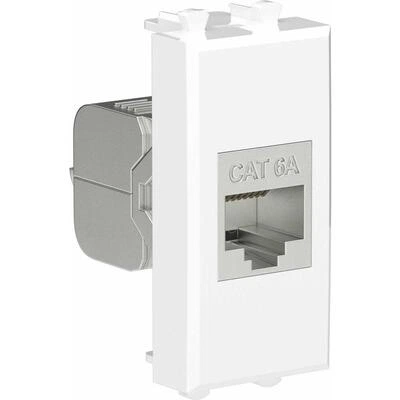 ДКС Компьютерная розетка RJ-45 без шторки модульная, кат.6А экранированная, Avanti, белое облако, 1 модуль 4400771 DKC ДКС Компьютерная розетка RJ-45 без шторки модульная, кат.6А экранированная, Avanti, белое облако, 1 модуль 4400771 DKC
