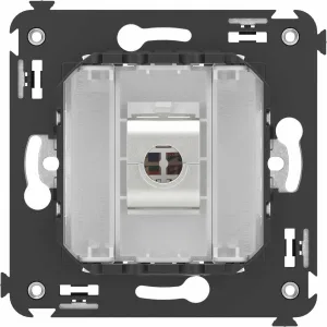 ДКС Компьютерная розетка RJ-45 без шторки в стену, кат.6A одинарная экранированная, Avanti, белое облако 4400773 DKC ДКС Компьютерная розетка RJ-45 без шторки в стену, кат.6A одинарная экранированная, Avanti, белое облако 4400773 DKC