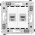 ДКС Компьютерная розетка RJ-45 без шторки в стену, кат.6A двойная экранированная, Avanti, белое облако 4400774 DKC ДКС Компьютерная розетка RJ-45 без шторки в стену, кат.6A двойная экранированная, Avanti, белое облако 4400774 DKC