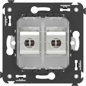 ДКС Компьютерная розетка RJ-45 без шторки в стену, кат.6A двойная экранированная, Avanti, белое облако 4400774 DKC ДКС Компьютерная розетка RJ-45 без шторки в стену, кат.6A двойная экранированная, Avanti, белое облако 4400774 DKC