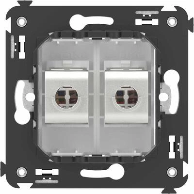 ДКС Компьютерная розетка RJ-45 без шторки в стену, кат.6A двойная экранированная, Avanti, белое облако 4400774 DKC ДКС Компьютерная розетка RJ-45 без шторки в стену, кат.6A двойная экранированная, Avanti, белое облако 4400774 DKC