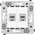 ДКС Компьютерная розетка RJ-45 без шторки в стену, кат.6 двойная экранированная, Avanti, белое облако 4400794 DKC ДКС Компьютерная розетка RJ-45 без шторки в стену, кат.6 двойная экранированная, Avanti, белое облако 4400794 DKC