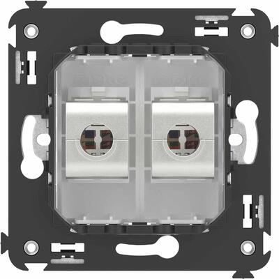 ДКС Компьютерная розетка RJ-45 без шторки в стену, кат.6 двойная экранированная, Avanti, белое облако 4400794 DKC ДКС Компьютерная розетка RJ-45 без шторки в стену, кат.6 двойная экранированная, Avanti, белое облако 4400794 DKC