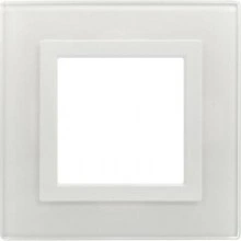 ДКС Рамка из натурального стекла 1 пост (2 мод.), Avanti, белая 4400822 DKC
