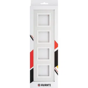 ДКС Рамка из натурального стекла 4 поста (8 мод.), Avanti, белая 4400828 DKC ДКС Рамка из натурального стекла 4 поста (8 мод.), Avanti, белая 4400828 DKC