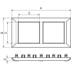 ДКС Рамка-суппорт Avanti для In-liner Front, белый, 2 модуля 4400912 DKC ДКС Рамка-суппорт Avanti для In-liner Front, белый, 2 модуля 4400912 DKC