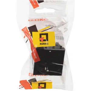 ДКС Розетка модульная, 2P+E, с з/ш, Avanti, черный квадрат, 2 модуля 4402002 DKC ДКС Розетка модульная, 2P+E, с з/ш, Avanti, черный квадрат, 2 модуля 4402002 DKC