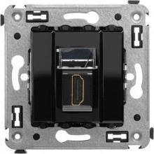 ДКС HDMI розетка одинарная в стену, тип А-А, Avanti, черный квадрат 4402253 DKC