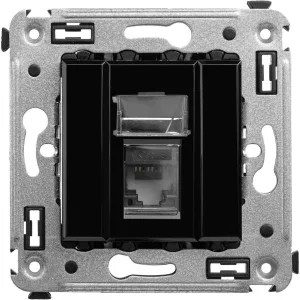ДКС Компьютерная розетка RJ-45 в стену, кат.6 одинарная, ДКС Компьютерная розетка RJ-45 в стену, кат.6 одинарная,