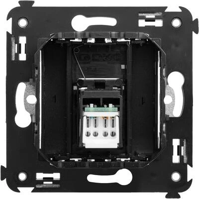 ДКС Компьютерная розетка RJ-45 в стену, кат.6 одинарная,"Avanti", "Черный квадрат" 4402293 DKC ДКС Компьютерная розетка RJ-45 в стену, кат.6 одинарная,"Avanti", "Черный квадрат" 4402293 DKC