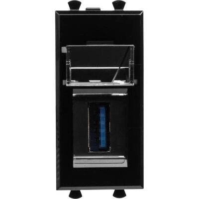 ДКС USB 3.0 розетка модульная, тип А-А, Avanti, черный квадрат, 1 модуль 4402301 DKC ДКС USB 3.0 розетка модульная, тип А-А, Avanti, черный квадрат, 1 модуль 4402301 DKC