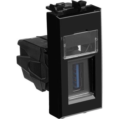 ДКС USB 3.0 розетка модульная, тип А-А, Avanti, черный квадрат, 1 модуль 4402301 DKC ДКС USB 3.0 розетка модульная, тип А-А, Avanti, черный квадрат, 1 модуль 4402301 DKC