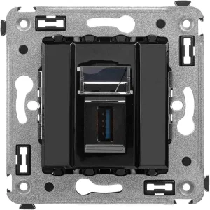 ДКС USB 3.0 розетка одинарная в стену, тип А-А, Avanti, черный квадрат 4402303 DKC ДКС USB 3.0 розетка одинарная в стену, тип А-А, Avanti, черный квадрат 4402303 DKC