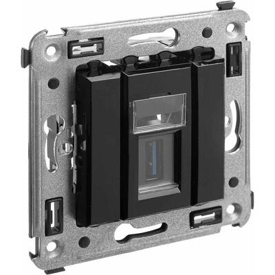 ДКС USB 3.0 розетка одинарная в стену, тип А-А, Avanti, черный квадрат 4402303 DKC ДКС USB 3.0 розетка одинарная в стену, тип А-А, Avanti, черный квадрат 4402303 DKC