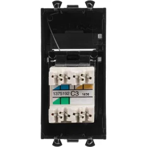 ДКС Телефонная розетка RJ-12 модульная, Avanti, черный квадрат, 1 модуль 4402311 DKC ДКС Телефонная розетка RJ-12 модульная, Avanti, черный квадрат, 1 модуль 4402311 DKC