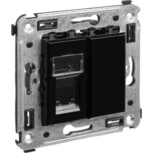 ДКС Телефонная розетка RJ-12 в стену одинарная, Avanti, черный квадрат 4402313 DKC ДКС Телефонная розетка RJ-12 в стену одинарная, Avanti, черный квадрат 4402313 DKC