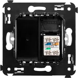 ДКС Телефонная розетка RJ-12 в стену одинарная, Avanti, черный квадрат 4402313 DKC ДКС Телефонная розетка RJ-12 в стену одинарная, Avanti, черный квадрат 4402313 DKC