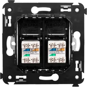ДКС Телефонная розетка RJ-12 в стену двойная, Avanti, черный квадрат 4402314 DKC ДКС Телефонная розетка RJ-12 в стену двойная, Avanti, черный квадрат 4402314 DKC