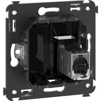 ДКС Компьютерная розетка RJ-45 в стену, кат.5e одинарная экранированная, Avanti, черный квадрат 4402363 DKC ДКС Компьютерная розетка RJ-45 в стену, кат.5e одинарная экранированная, Avanti, черный квадрат 4402363 DKC
