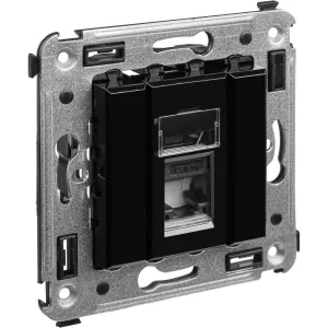 ДКС Компьютерная розетка RJ-45 в стену, кат.6А одинарная, ДКС Компьютерная розетка RJ-45 в стену, кат.6А одинарная,