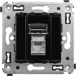 ДКС Компьютерная розетка RJ-45 в стену, кат.6 одинарная экранированная, ДКС Компьютерная розетка RJ-45 в стену, кат.6 одинарная экранированная,