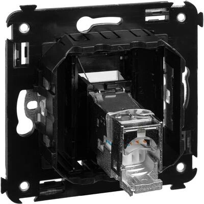 ДКС Компьютерная розетка RJ-45 в стену, кат.6 одинарная экранированная, "Avanti", "Черный квадрат" 4402393 DKC ДКС Компьютерная розетка RJ-45 в стену, кат.6 одинарная экранированная, "Avanti", "Черный квадрат" 4402393 DKC