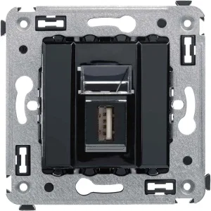 ДКС USB 2.0 розетка одинарная в стену, тип А-А, Avanti, черный квадрат 4402403 DKC ДКС USB 2.0 розетка одинарная в стену, тип А-А, Avanti, черный квадрат 4402403 DKC