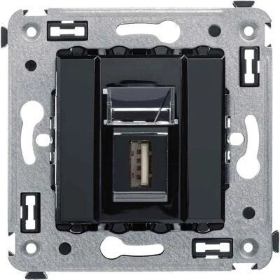 ДКС USB 2.0 розетка одинарная в стену, тип А-А, Avanti, черный квадрат 4402403 DKC ДКС USB 2.0 розетка одинарная в стену, тип А-А, Avanti, черный квадрат 4402403 DKC