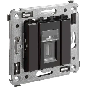 ДКС USB 2.0 розетка одинарная в стену, тип А-А, Avanti, черный квадрат 4402403 DKC ДКС USB 2.0 розетка одинарная в стену, тип А-А, Avanti, черный квадрат 4402403 DKC
