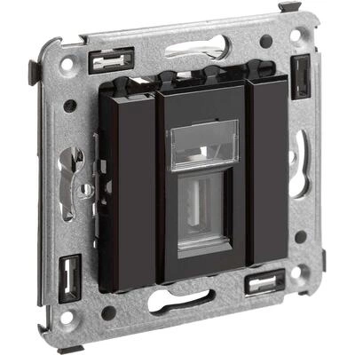 ДКС USB 2.0 розетка одинарная в стену, тип А-А, Avanti, черный квадрат 4402403 DKC ДКС USB 2.0 розетка одинарная в стену, тип А-А, Avanti, черный квадрат 4402403 DKC