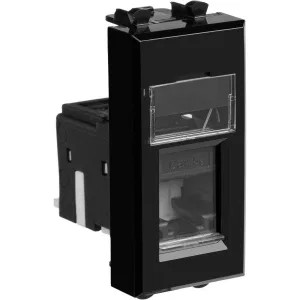 ДКС Компьютерная розетка RJ-45 модульная, кат.5е, Avanti, черный квадрат, 1модуль 4402461 DKC ДКС Компьютерная розетка RJ-45 модульная, кат.5е, Avanti, черный квадрат, 1модуль 4402461 DKC