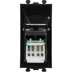 ДКС Компьютерная розетка RJ-45 модульная, кат.5е, Avanti, черный квадрат, 1модуль 4402461 DKC ДКС Компьютерная розетка RJ-45 модульная, кат.5е, Avanti, черный квадрат, 1модуль 4402461 DKC