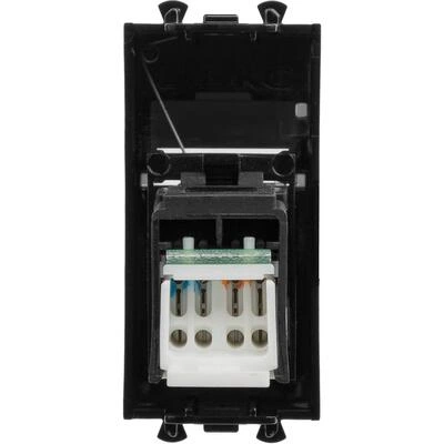 ДКС Компьютерная розетка RJ-45 модульная, кат.5е, Avanti, черный квадрат, 1модуль 4402461 DKC ДКС Компьютерная розетка RJ-45 модульная, кат.5е, Avanti, черный квадрат, 1модуль 4402461 DKC