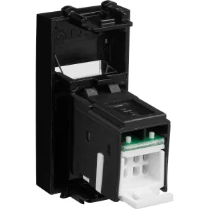 ДКС Компьютерная розетка RJ-45 модульная, кат.5е, Avanti, черный квадрат, 1модуль 4402461 DKC ДКС Компьютерная розетка RJ-45 модульная, кат.5е, Avanti, черный квадрат, 1модуль 4402461 DKC