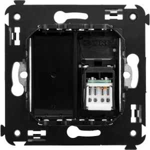 ДКС Компьютерная розетка RJ-45 в стену, кат.5e одинарная, Avanti, черный квадрат 4402463 DKC ДКС Компьютерная розетка RJ-45 в стену, кат.5e одинарная, Avanti, черный квадрат 4402463 DKC