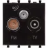 ДКС Розетка TV-FM-SAT модульная, Avanti, черный квадрат, 2 модуля 4402532 DKC ДКС Розетка TV-FM-SAT модульная, Avanti, черный квадрат, 2 модуля 4402532 DKC