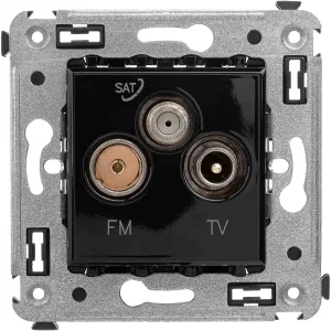 ДКС Розетка TV-FM-SAT в стену, Avanti, черный квадрат 4402533 DKC ДКС Розетка TV-FM-SAT в стену, Avanti, черный квадрат 4402533 DKC