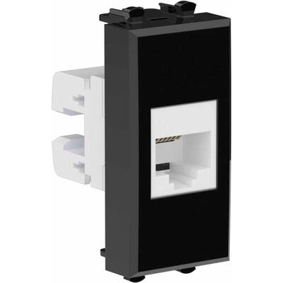ДКС Телефонная розетка RJ-12 без шторки модульная, Avanti, черный квадрат, 1 модуль 4402611 DKC ДКС Телефонная розетка RJ-12 без шторки модульная, Avanti, черный квадрат, 1 модуль 4402611 DKC