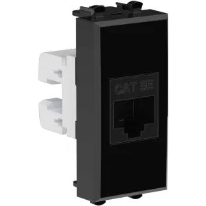 ДКС Компьютерная розетка RJ-45 без шторки модульная, кат.5е, Avanti, черный квадрат, 1 модуль 4402661 DKC ДКС Компьютерная розетка RJ-45 без шторки модульная, кат.5е, Avanti, черный квадрат, 1 модуль 4402661 DKC