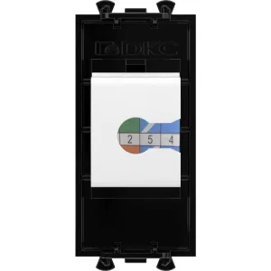 ДКС Компьютерная розетка RJ-45 без шторки модульная, кат.5е, Avanti, черный квадрат, 1 модуль 4402661 DKC ДКС Компьютерная розетка RJ-45 без шторки модульная, кат.5е, Avanti, черный квадрат, 1 модуль 4402661 DKC