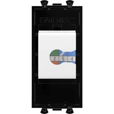 ДКС Компьютерная розетка RJ-45 без шторки модульная, кат.5е, Avanti, черный квадрат, 1 модуль 4402661 DKC ДКС Компьютерная розетка RJ-45 без шторки модульная, кат.5е, Avanti, черный квадрат, 1 модуль 4402661 DKC