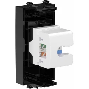 ДКС Компьютерная розетка RJ-45 без шторки модульная, кат.6, Avanti, черный квадрат, 1 модуль 4402691 DKC ДКС Компьютерная розетка RJ-45 без шторки модульная, кат.6, Avanti, черный квадрат, 1 модуль 4402691 DKC