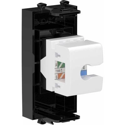 ДКС Компьютерная розетка RJ-45 без шторки модульная, кат.6, Avanti, черный квадрат, 1 модуль 4402691 DKC ДКС Компьютерная розетка RJ-45 без шторки модульная, кат.6, Avanti, черный квадрат, 1 модуль 4402691 DKC