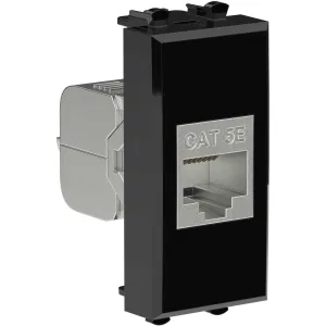 ДКС Компьютерная розетка RJ-45 без шторки модульная, кат.5е экранированная, Avanti, черный квадрат, 1 модуль 4402761 DKC ДКС Компьютерная розетка RJ-45 без шторки модульная, кат.5е экранированная, Avanti, черный квадрат, 1 модуль 4402761 DKC