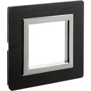 ДКС Рамка из алюминия 1 пост (2 мод.), Avanti, черная 4402832 DKC ДКС Рамка из алюминия 1 пост (2 мод.), Avanti, черная 4402832 DKC