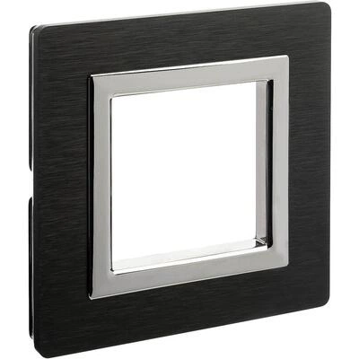 ДКС Рамка из алюминия 1 пост (2 мод.), Avanti, черная 4402832 DKC ДКС Рамка из алюминия 1 пост (2 мод.), Avanti, черная 4402832 DKC