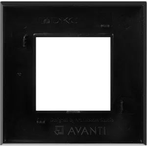 ДКС Рамка 1 пост (2 мод.), Avanti, черный квадрат 4402902 DKC ДКС Рамка 1 пост (2 мод.), Avanti, черный квадрат 4402902 DKC
