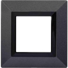 ДКС Рамка из металла 1 пост (2 мод.), Avanti, темно-серая 4403852 DKC