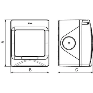 ДКС Коробка для настенного монтажа IP55, Avanti, серая, 2 модуля 4403932 DKC ДКС Коробка для настенного монтажа IP55, Avanti, серая, 2 модуля 4403932 DKC